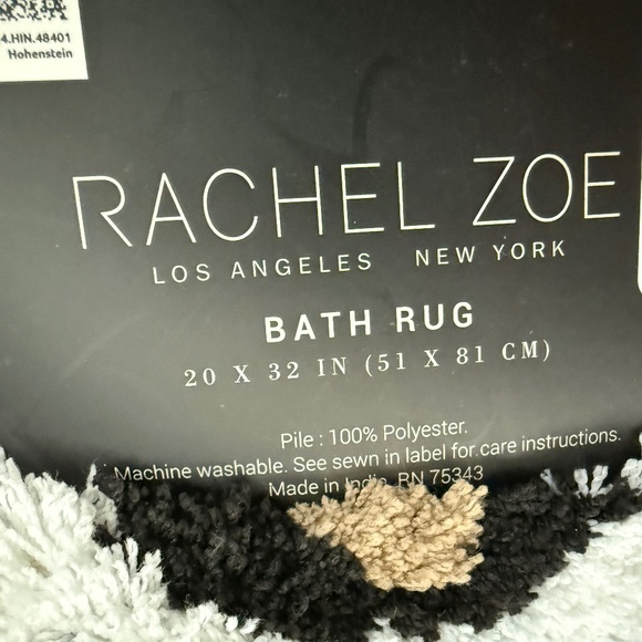 Rachel Zoe Leopard Bath Rug 20x32 Designer Luxury Plush Mat Animal Print - Picture 5 of 5